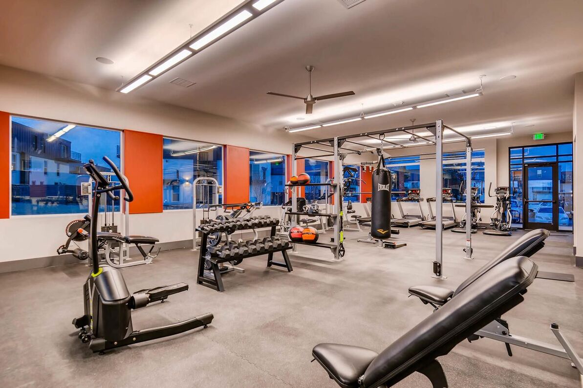 Fitness Center with strength training and cardio equipment